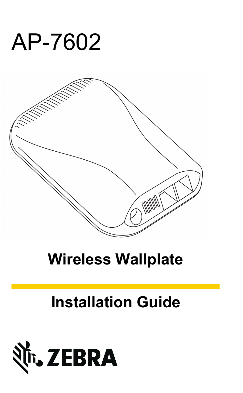 Wireless WallplateInstallation GuideAP-7602