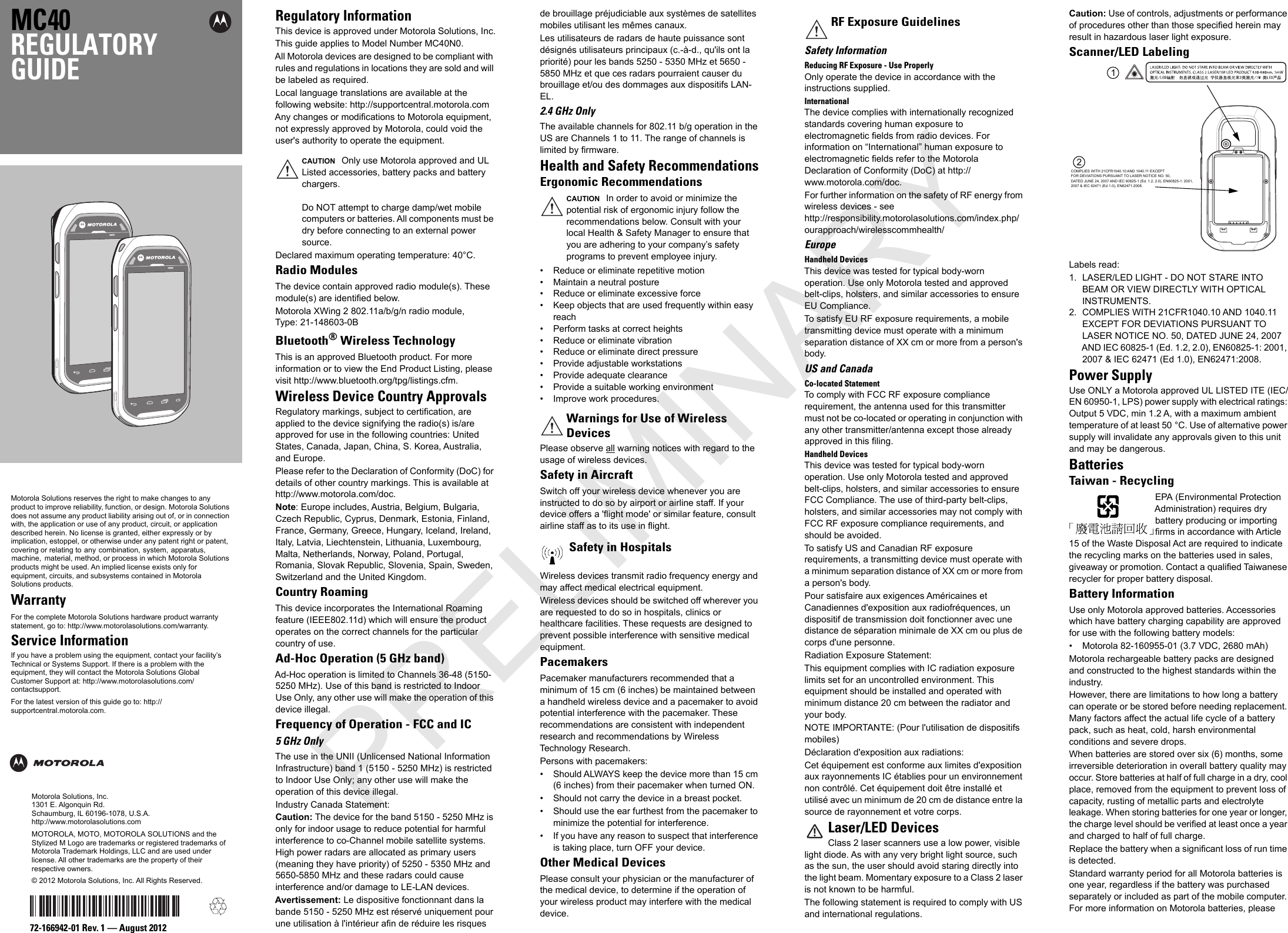 Zebra Technologies MC40N0 MOBILE COMPUTER User Manual