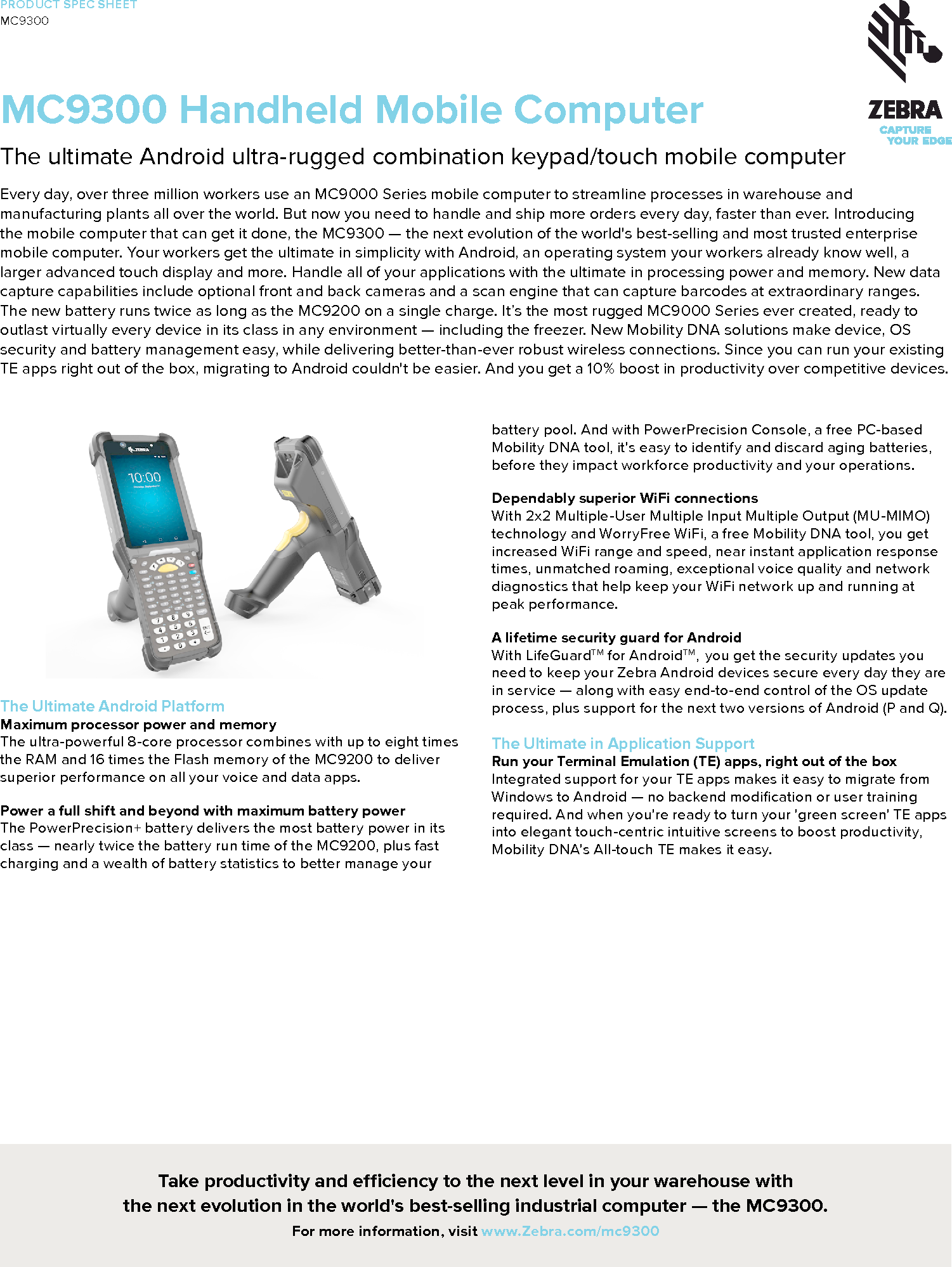 Zebra Technologies MC930B Mobile Computer User Manual 1