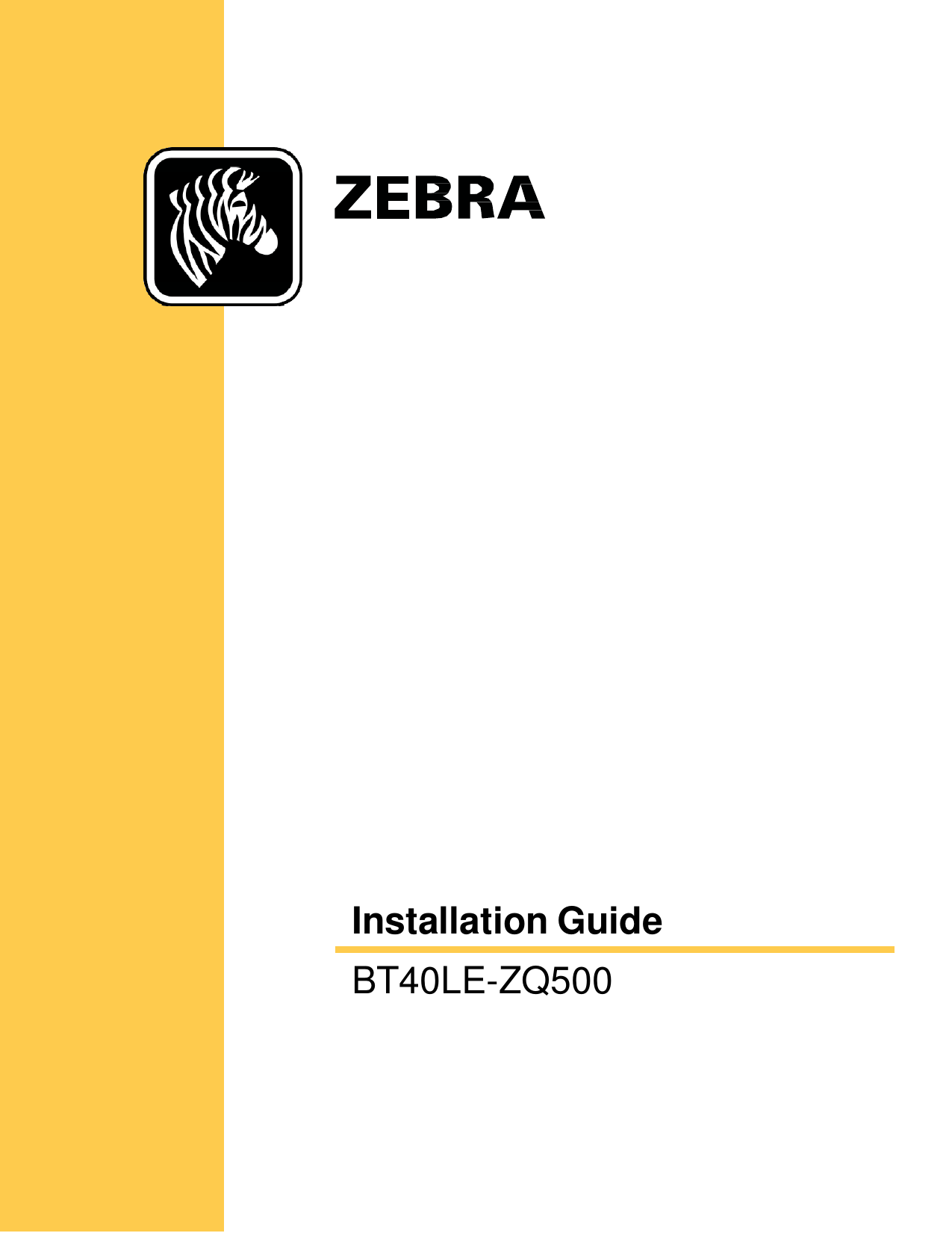 Installation Guide BT40LE-ZQ500         