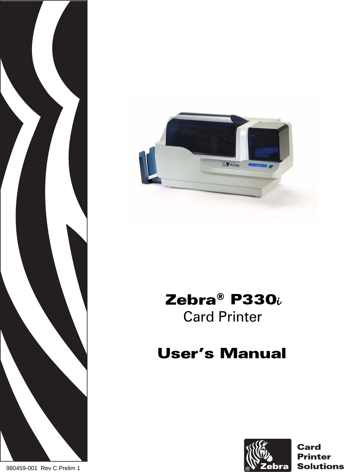 Zebra Technologies P330IMIFARE THERMAL CARD PRINTER User Manual 980459