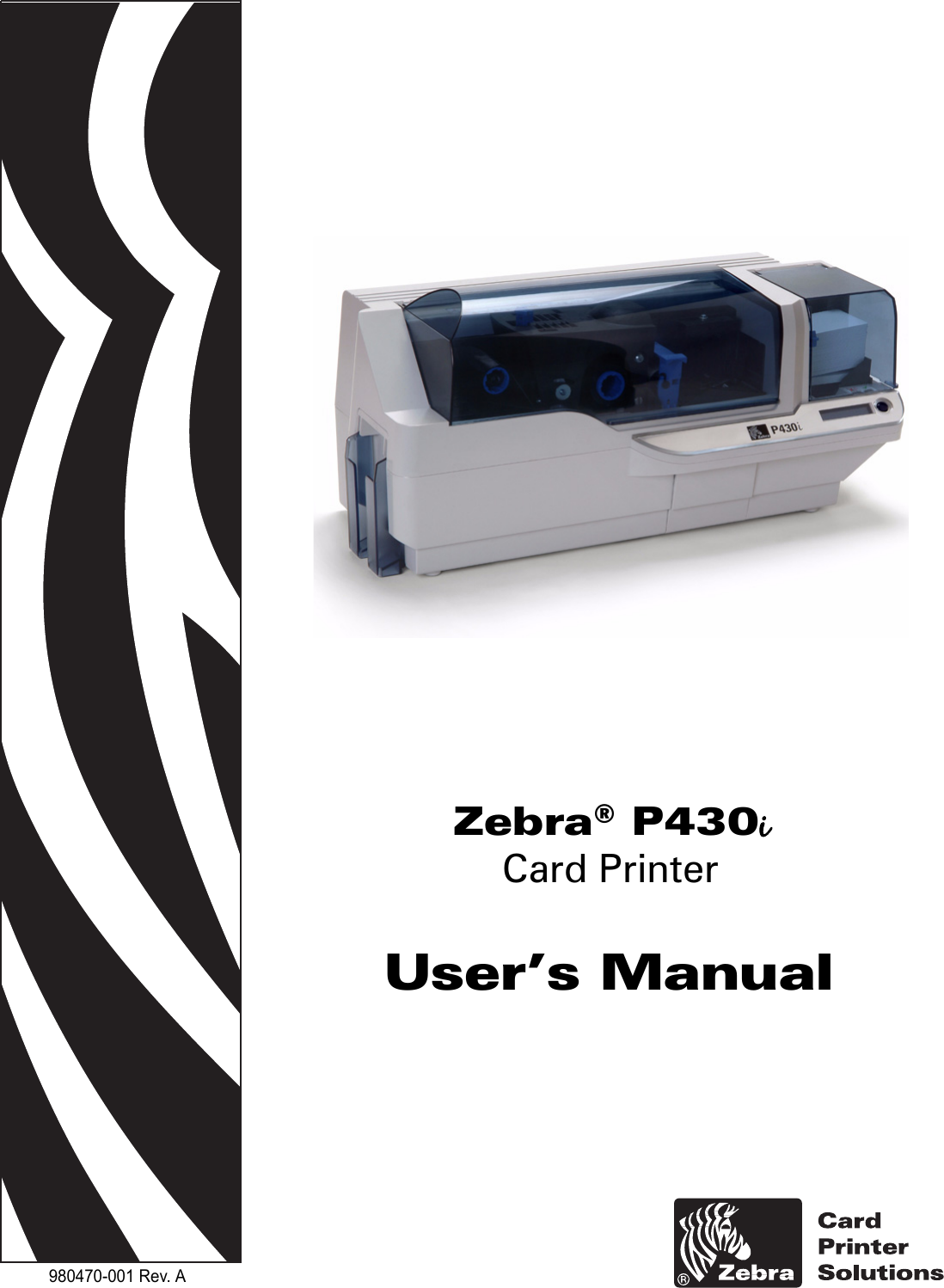 Zebra Technologies P430I-MIFARE THERMAL CARD PRINTER User Manual P430i UM