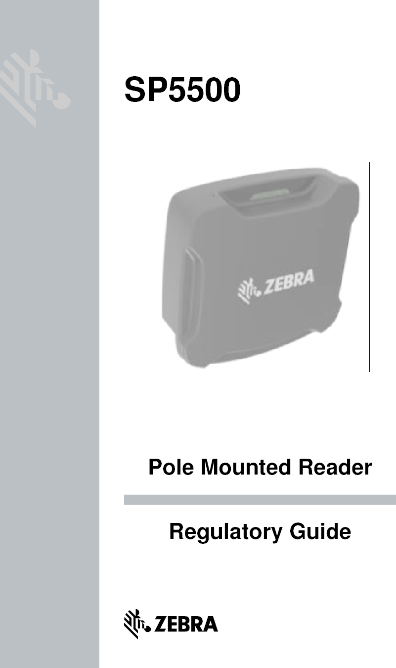 SP5500Pole Mounted ReaderRegulatory Guide