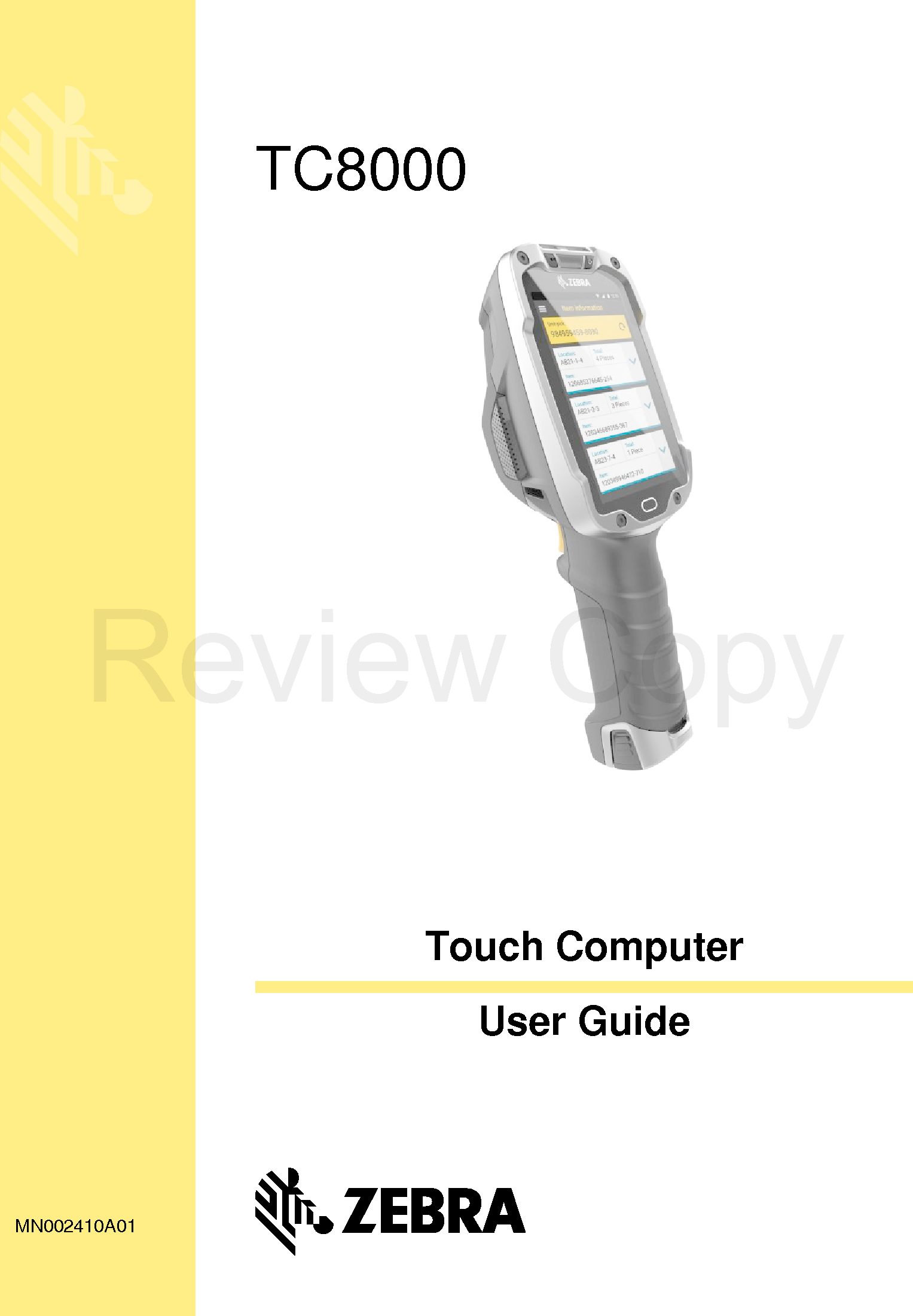 Touch ComputerUser GuideTC8000MN002410A01Review Copy
