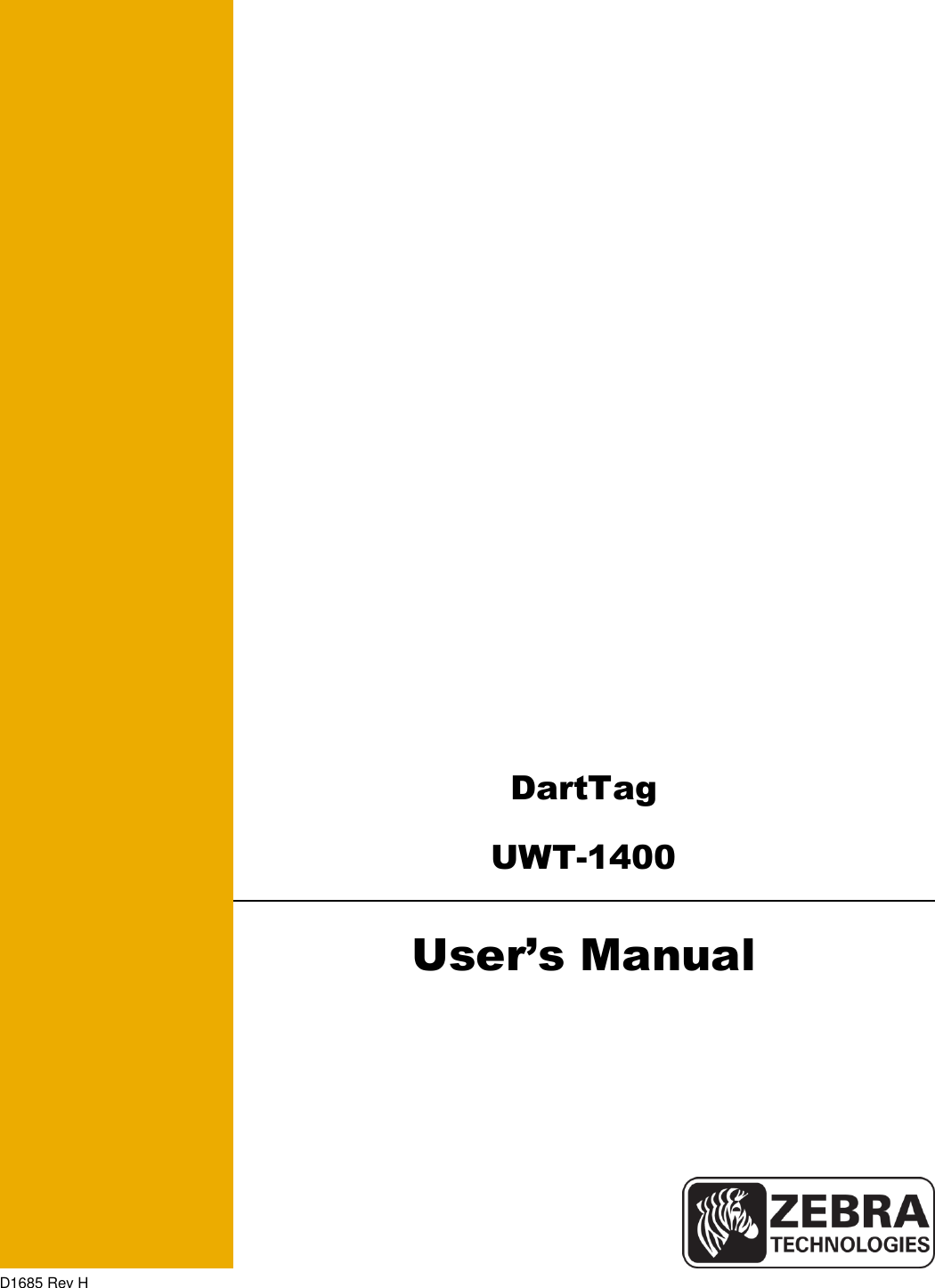 D1685 Rev H    DartTag UWT-1400 User’s Manual 