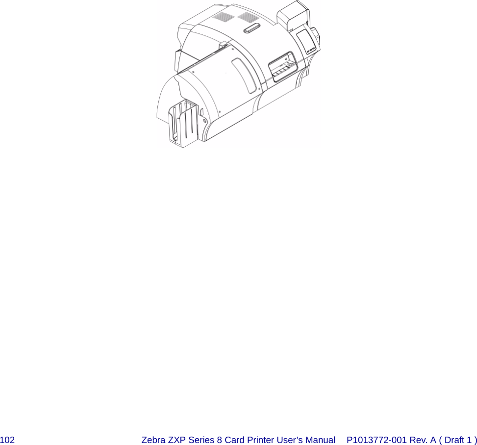102 Zebra ZXP Series 8 Card Printer User’s Manual P1013772-001 Rev. A ( Draft 1 )