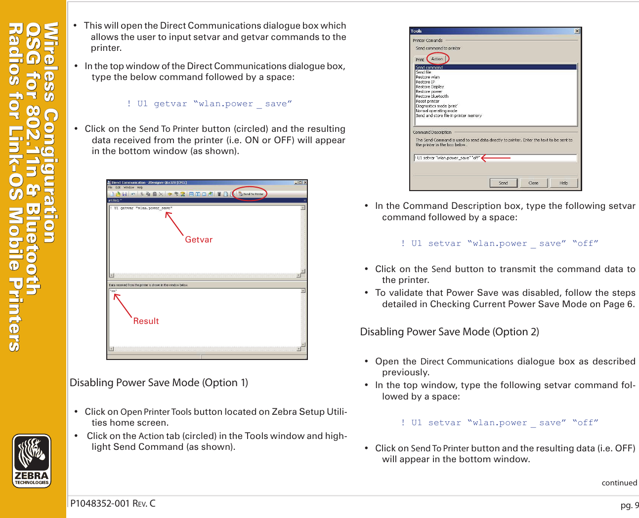 Page 10 of 11 - Zebra Zebra-Zebra-P1048352-001-Users-Manual- P1048352-001 Zebra-zebra-p1048352-001-users-manual