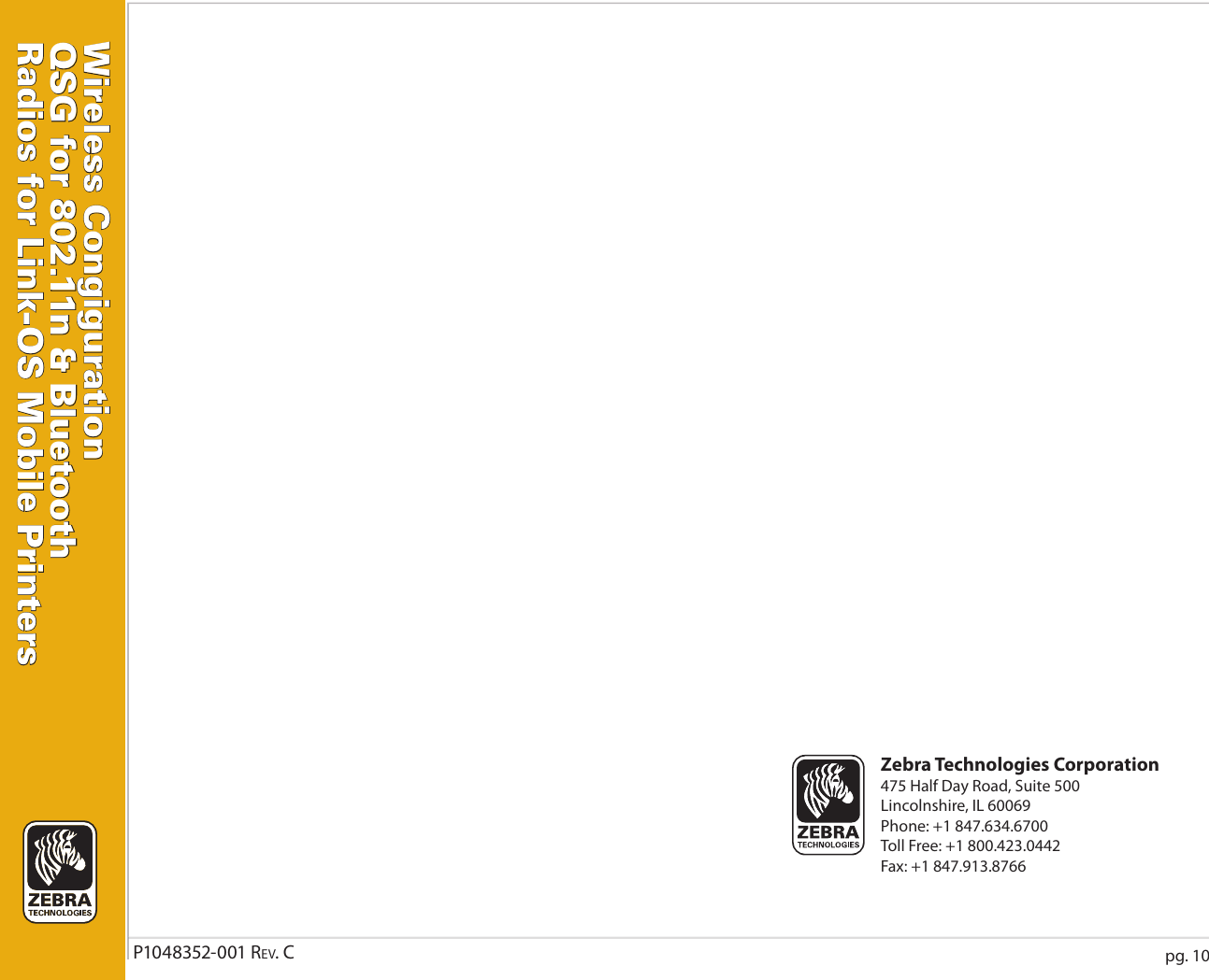 Page 11 of 11 - Zebra Zebra-Zebra-P1048352-001-Users-Manual- P1048352-001 Zebra-zebra-p1048352-001-users-manual