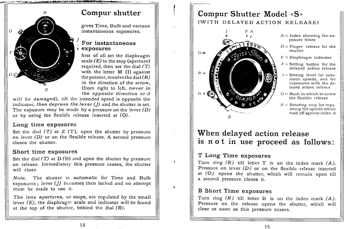 Zeiss Ikon Maximar Instruction Manual
