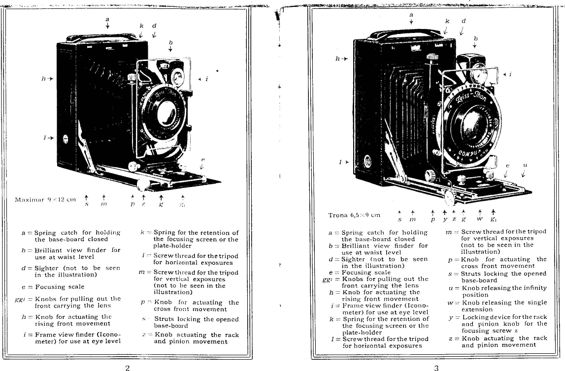 Zeiss Ikon Maximar Instruction Manual