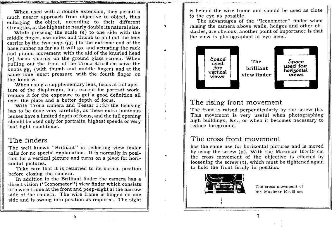 Zeiss Ikon Maximar Instruction Manual