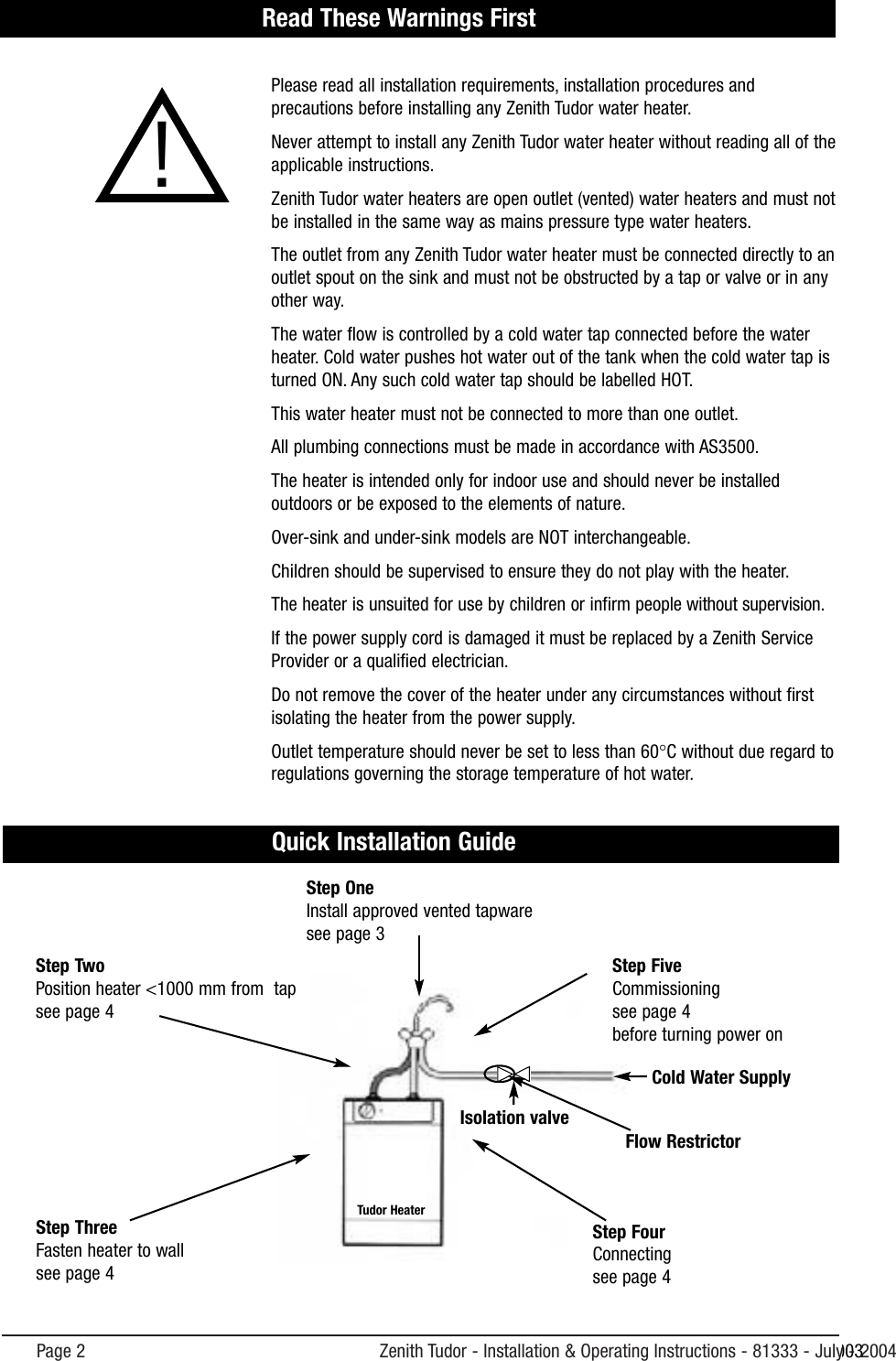 Zenith 216666666 Users Manual