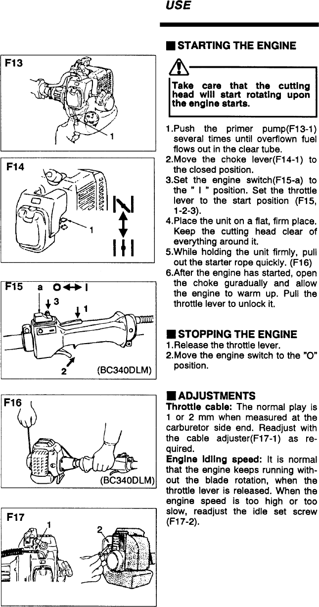Page 6 of 10 - Zenoah Zenoah-Bc340Dwm-Users-Manual-  Zenoah-bc340dwm-users-manual