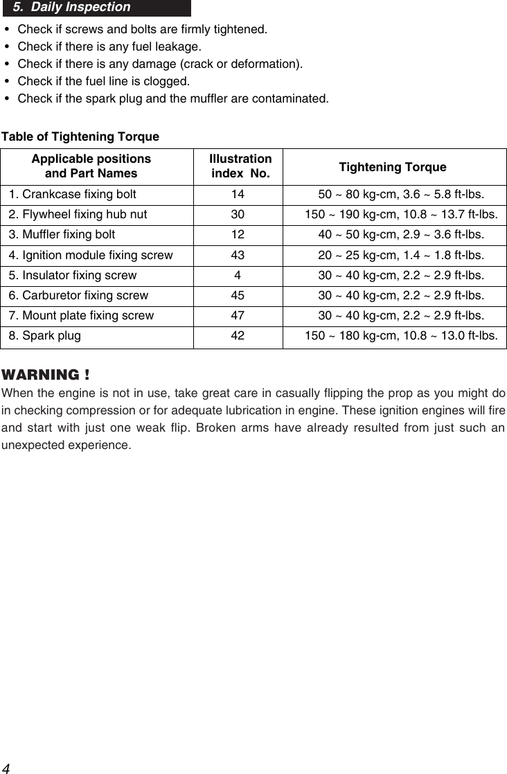 Page 4 of 8 - Zenoah Zenoah-G380Pu-Users-Manual- OM, Zenoah, G380PU, 2008-10, EN  Zenoah-g380pu-users-manual