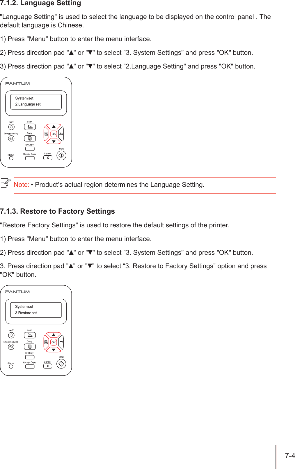 /DQJXDJH6HWWLQJ/DQJXDJH6HWWLQJLVXVHGWRVHOHFWWKHODQJXDJHWREHGLVSOD\HGRQWKHFRQWUROSDQHO7KHGHIDXOWODQJXDJHLV&amp;KLQHVH3UHVV0HQXEXWWRQWRHQWHUWKHPHQXLQWHUIDFH3UHVVGLUHFWLRQSDG&Yuml;RUźWRVHOHFW6\VWHP6HWWLQJVDQGSUHVV2.EXWWRQ3UHVVGLUHFWLRQSDG&Yuml;RUźWRVHOHFW/DQJXDJH6HWWLQJDQGSUHVV2.EXWWRQ1RWH3URGXFW&para;VDFWXDOUHJLRQGHWHUPLQHVWKH/DQJXDJH6HWWLQJ5HVWRUHWR)DFWRU\6HWWLQJV5HVWRUH)DFWRU\6HWWLQJVLVXVHGWRUHVWRUHWKHGHIDXOWVHWWLQJVRIWKHSULQWHU3UHVV0HQXEXWWRQWRHQWHUWKHPHQXLQWHUIDFH3UHVVGLUHFWLRQSDG&Yuml;RUźWRVHOHFW6\VWHP6HWWLQJVDQGSUHVV2.EXWWRQ3UHVVGLUHFWLRQSDG&Yuml;RUźWRVHOHFW&sup3;5HVWRUHWR)DFWRU\6HWWLQJV&acute;RSWLRQDQGSUHVV2.EXWWRQ