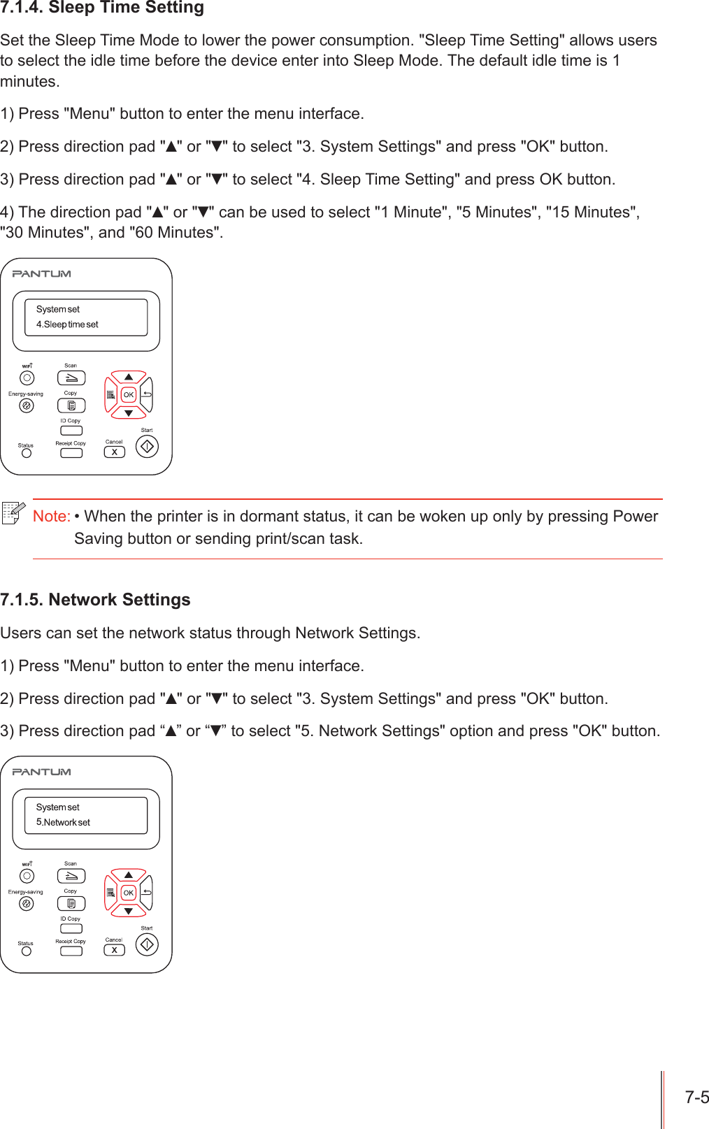 6OHHS7LPH6HWWLQJ6HWWKH6OHHS7LPH0RGHWRORZHUWKHSRZHUFRQVXPSWLRQ6OHHS7LPH6HWWLQJDOORZVXVHUVWRVHOHFWWKHLGOHWLPHEHIRUHWKHGHYLFHHQWHULQWR6OHHS0RGH7KHGHIDXOWLGOHWLPHLVPLQXWHV3UHVV0HQXEXWWRQWRHQWHUWKHPHQXLQWHUIDFH3UHVVGLUHFWLRQSDG&Yuml;RUźWRVHOHFW6\VWHP6HWWLQJVDQGSUHVV2.EXWWRQ3UHVVGLUHFWLRQSDG&Yuml;RUźWRVHOHFW6OHHS7LPH6HWWLQJDQGSUHVV2.EXWWRQ7KHGLUHFWLRQSDG&Yuml;RUźFDQEHXVHGWRVHOHFW0LQXWH0LQXWHV0LQXWHV0LQXWHVDQG0LQXWHV1RWH:KHQWKHSULQWHULVLQGRUPDQWVWDWXVLWFDQEHZRNHQXSRQO\E\SUHVVLQJ3RZHU6DYLQJEXWWRQRUVHQGLQJSULQWVFDQWDVN1HWZRUN6HWWLQJV8VHUVFDQVHWWKHQHWZRUNVWDWXVWKURXJK1HWZRUN6HWWLQJV3UHVV0HQXEXWWRQWRHQWHUWKHPHQXLQWHUIDFH3UHVVGLUHFWLRQSDG&Yuml;RUźWRVHOHFW6\VWHP6HWWLQJVDQGSUHVV2.EXWWRQ3UHVVGLUHFWLRQSDG&sup3;&Yuml;&acute;RU&sup3;ź&acute;WRVHOHFW1HWZRUN6HWWLQJVRSWLRQDQGSUHVV2.EXWWRQ5