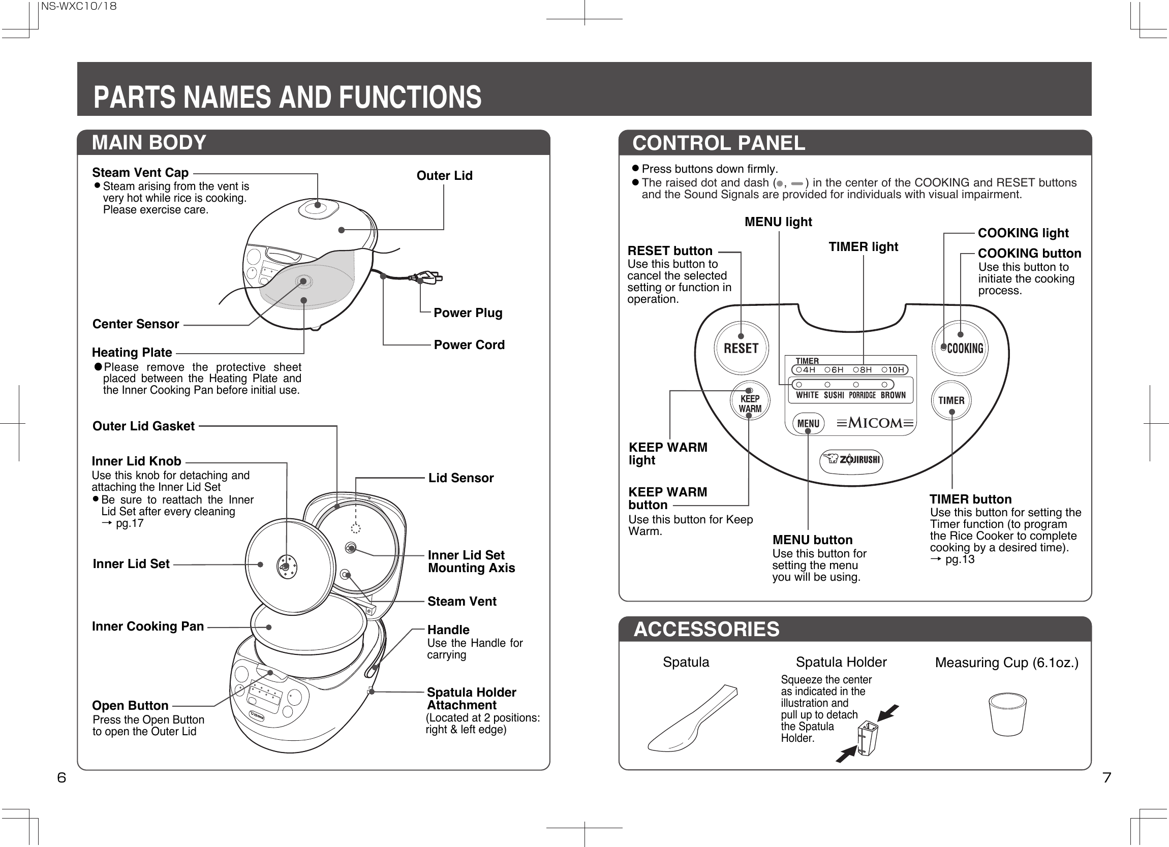 Page 4 of 11 - Zojirushi Zojirushi-Ns-Wxc10-Users-Manual- NS-WXC00  Zojirushi-ns-wxc10-users-manual