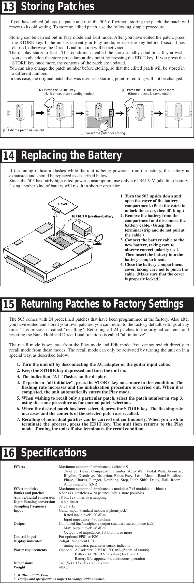 Page 6 of 6 - Zoom Zoom-505-Users-Manual- 505  Zoom-505-users-manual