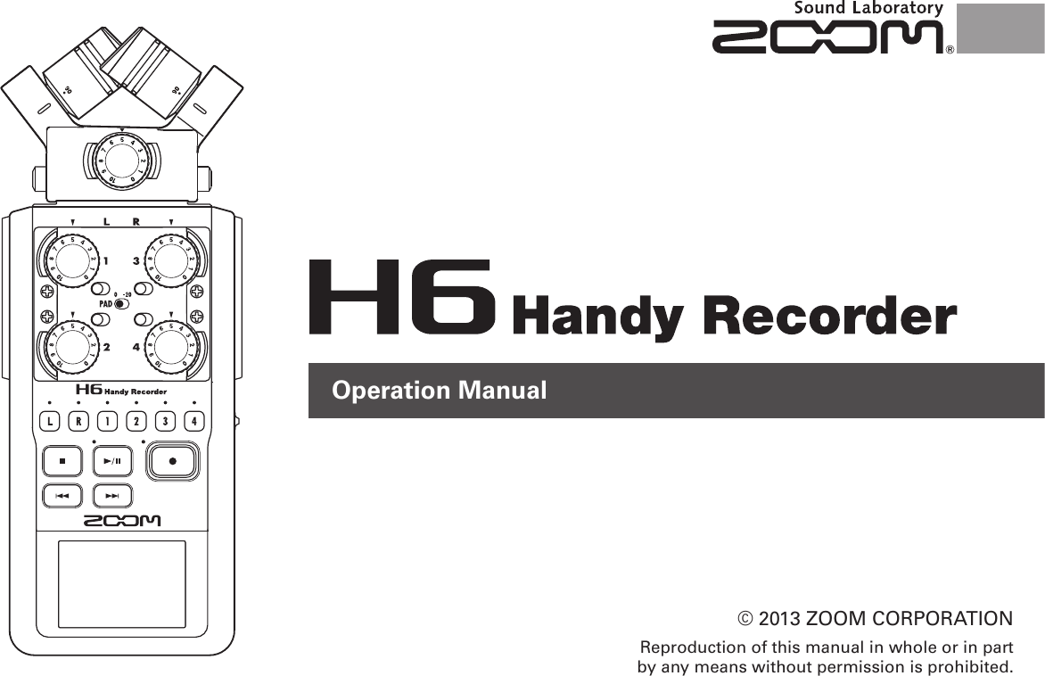 Zoom H6 Users Manual