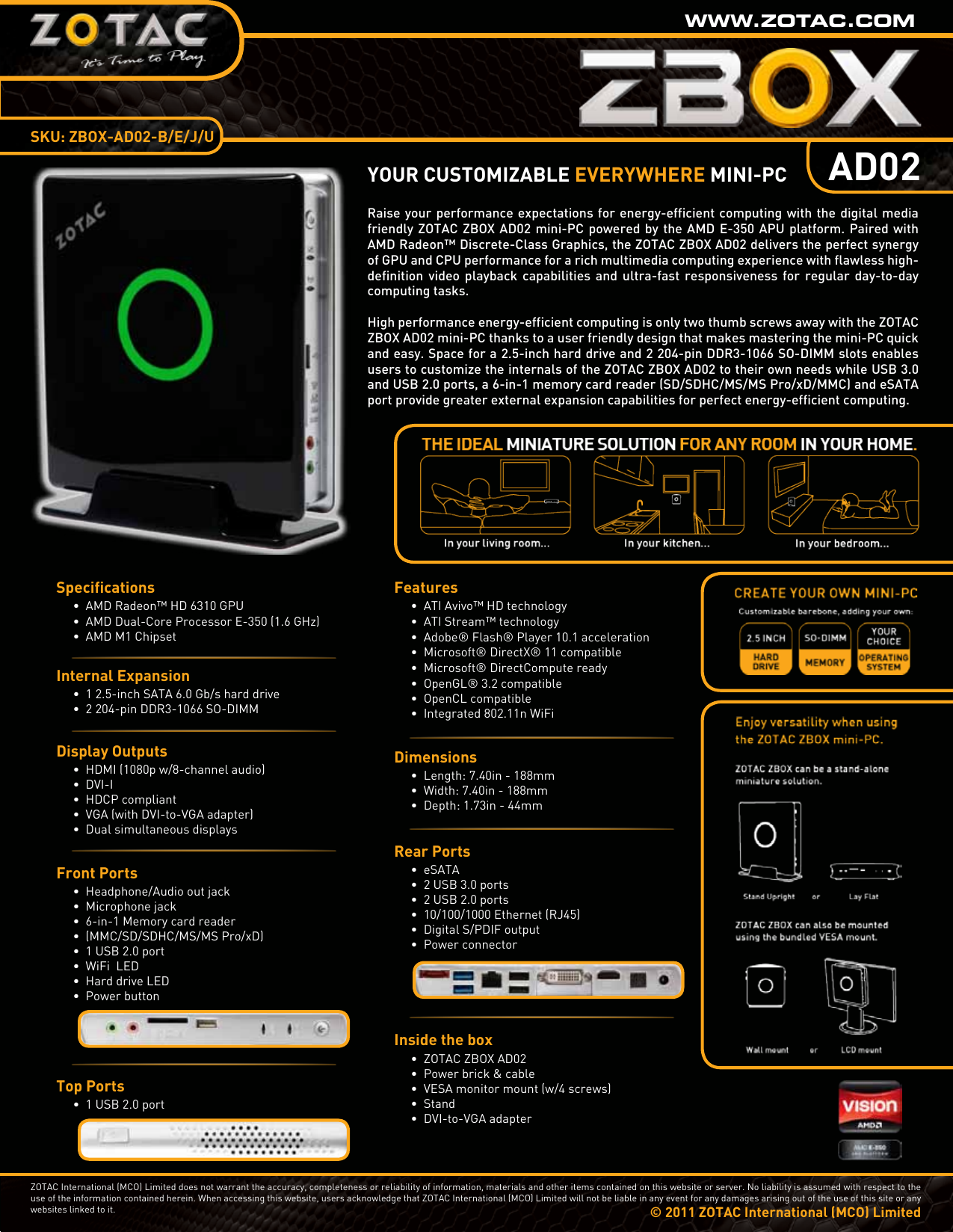 Page 1 of 1 - Zotac Zotac-Zbox-Ad02-U-Users-Manual- Zotac-zbox-ad02-u-users-manual