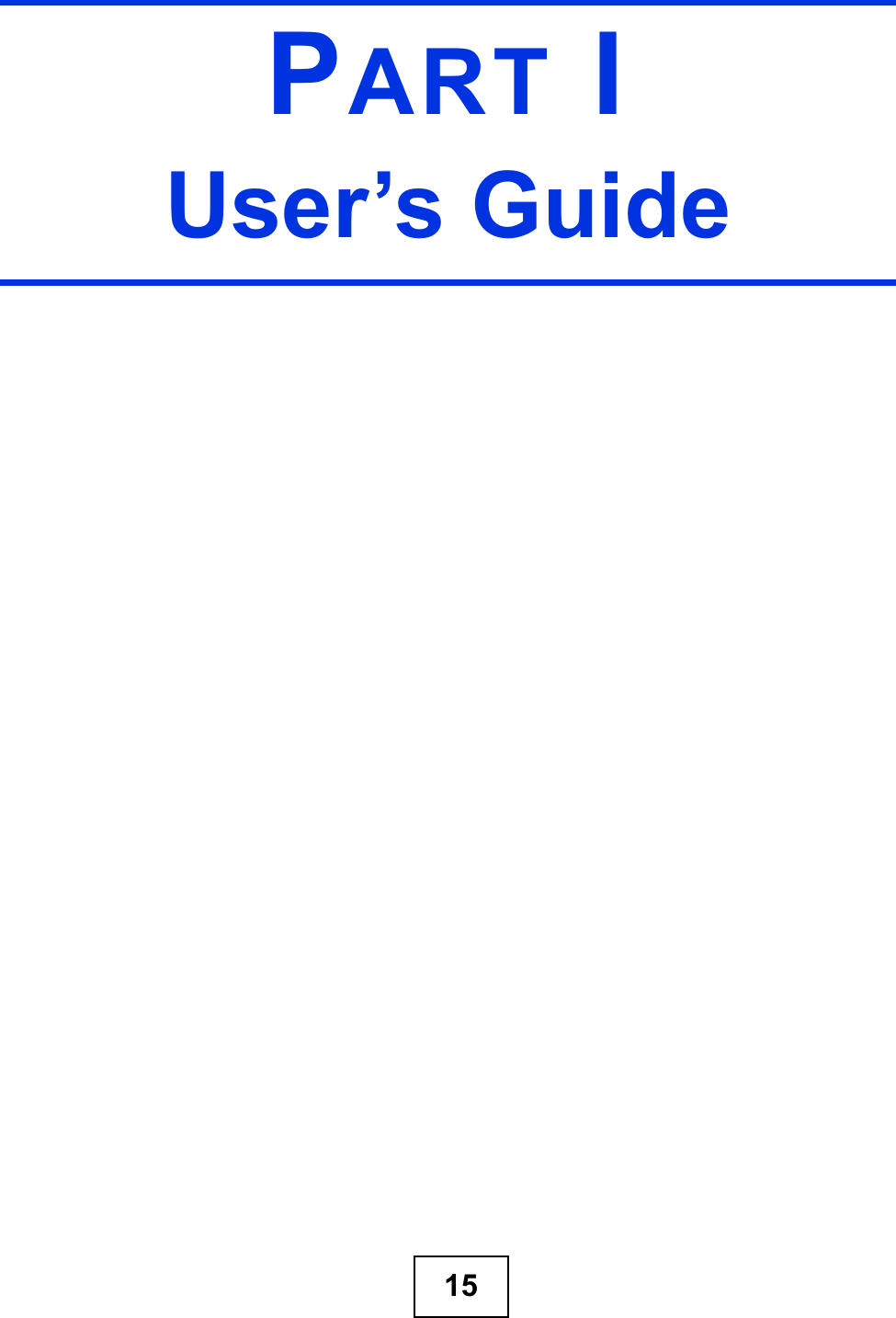 15PART IUser’s Guide