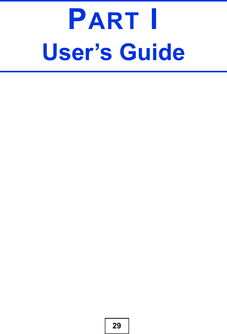 29PART IUser’s Guide 