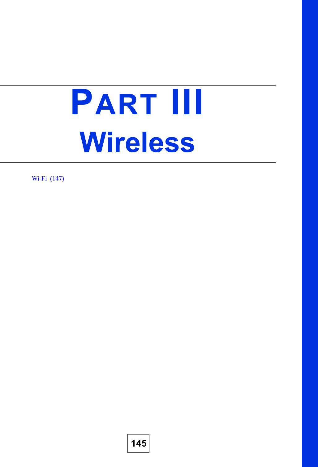 145PART IIIWirelessWi-Fi  (147)