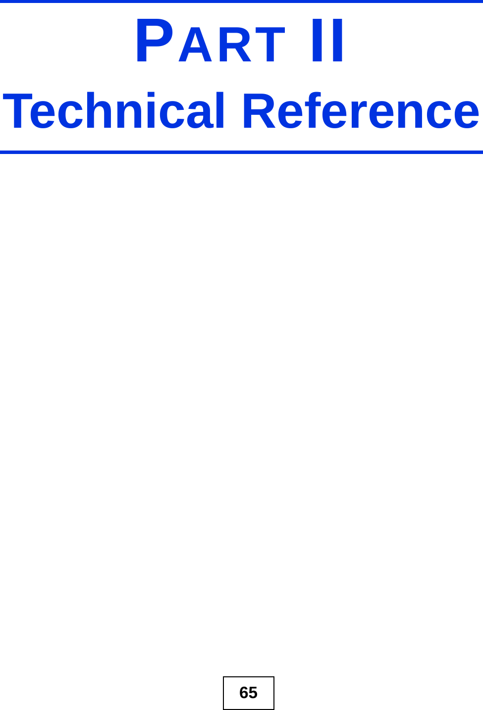 65PART IITechnical Reference