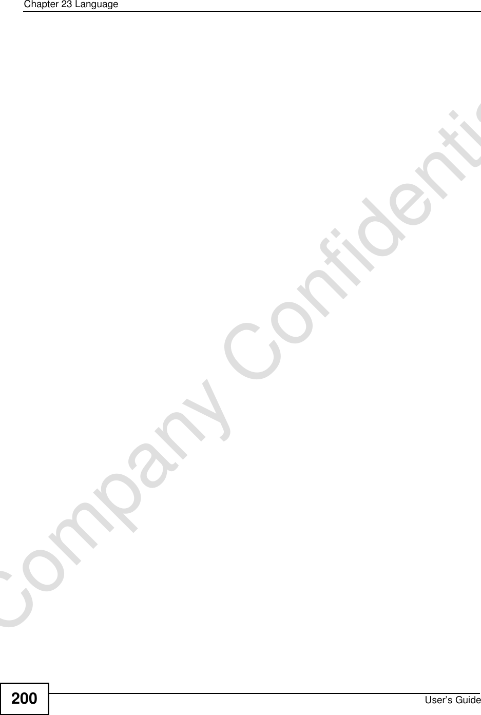 Chapter 23LanguageUser’s Guide200Company Confidential