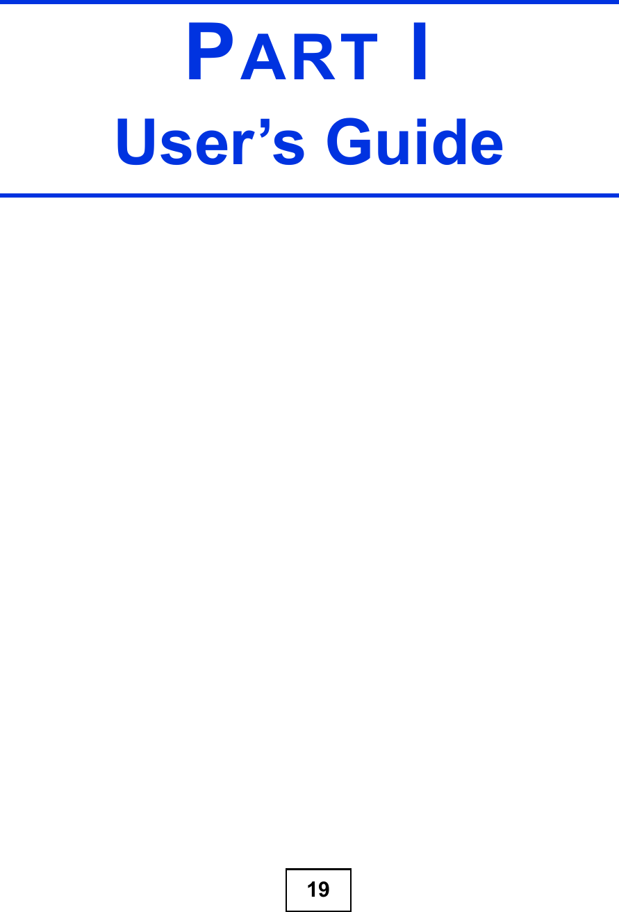 19PART IUser’s Guide 