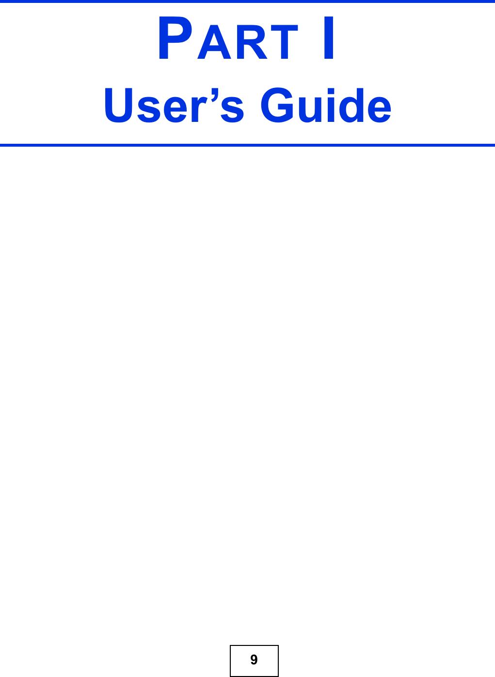 9PART IUser’s Guide 