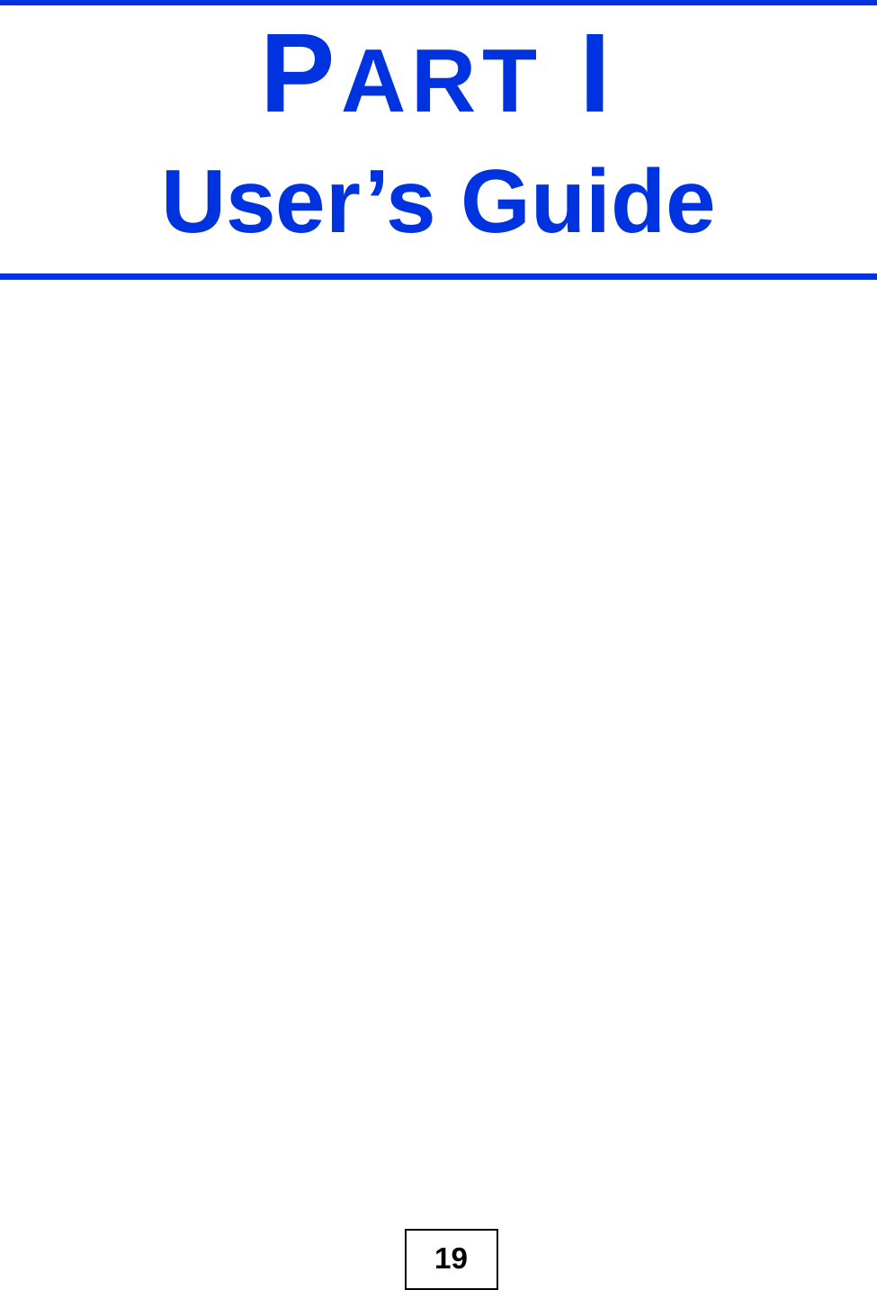 19PART IUser’s Guide 