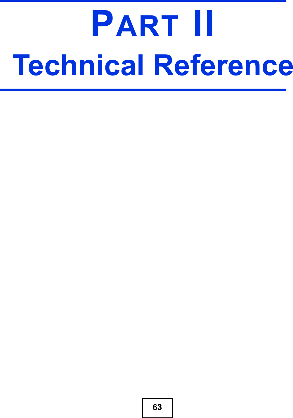 63PART IITechnical Reference
