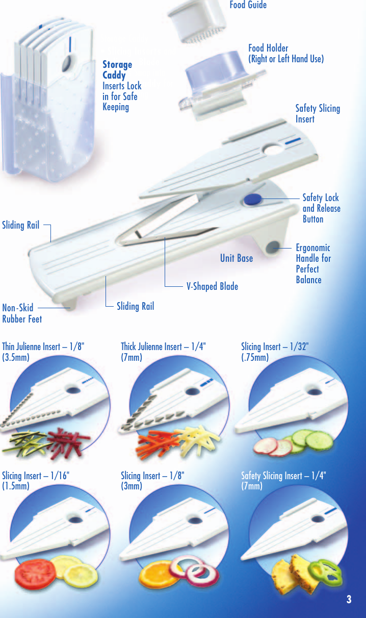 Page 3 of 12 - Zyliss Zyliss-Easyslice-Mandoline-Users-Manual-  Zyliss-easyslice-mandoline-users-manual