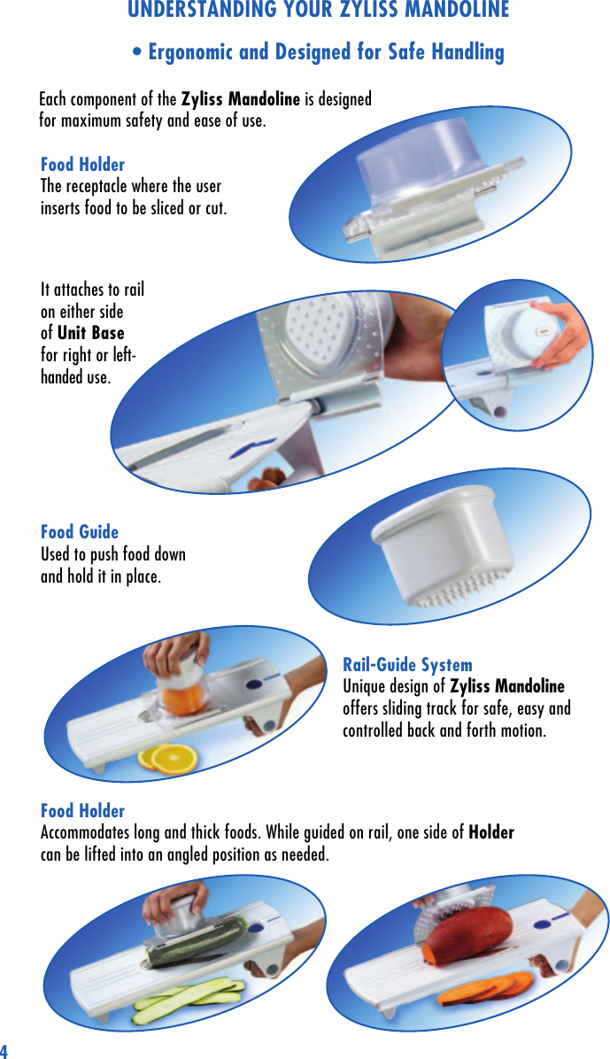 Page 4 of 12 - Zyliss Zyliss-Easyslice-Mandoline-Users-Manual-  Zyliss-easyslice-mandoline-users-manual