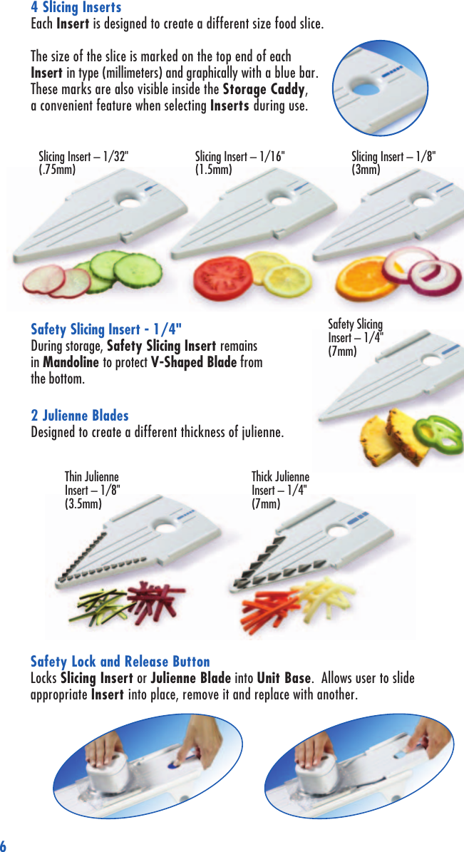 Page 6 of 12 - Zyliss Zyliss-Easyslice-Mandoline-Users-Manual-  Zyliss-easyslice-mandoline-users-manual