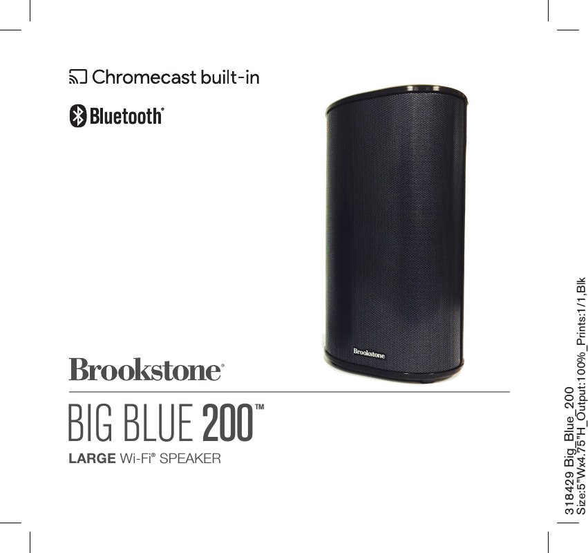 318429 Big_Blue_200 Size:5”Wx4.75”H_Output:100%_Prints:1/1,Blk BIG BLUE 200 ™large wi-Fi® speaker