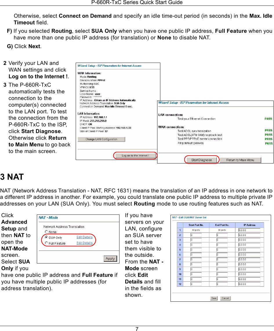 Page 7 of 9 - Zyxel Zyxel-Adsl2-Access-Router-P-660R-T1-V2-Users-Manual- P-660R-TxC_QSG_v3-40_2006-1  Zyxel-adsl2-access-router-p-660r-t1-v2-users-manual