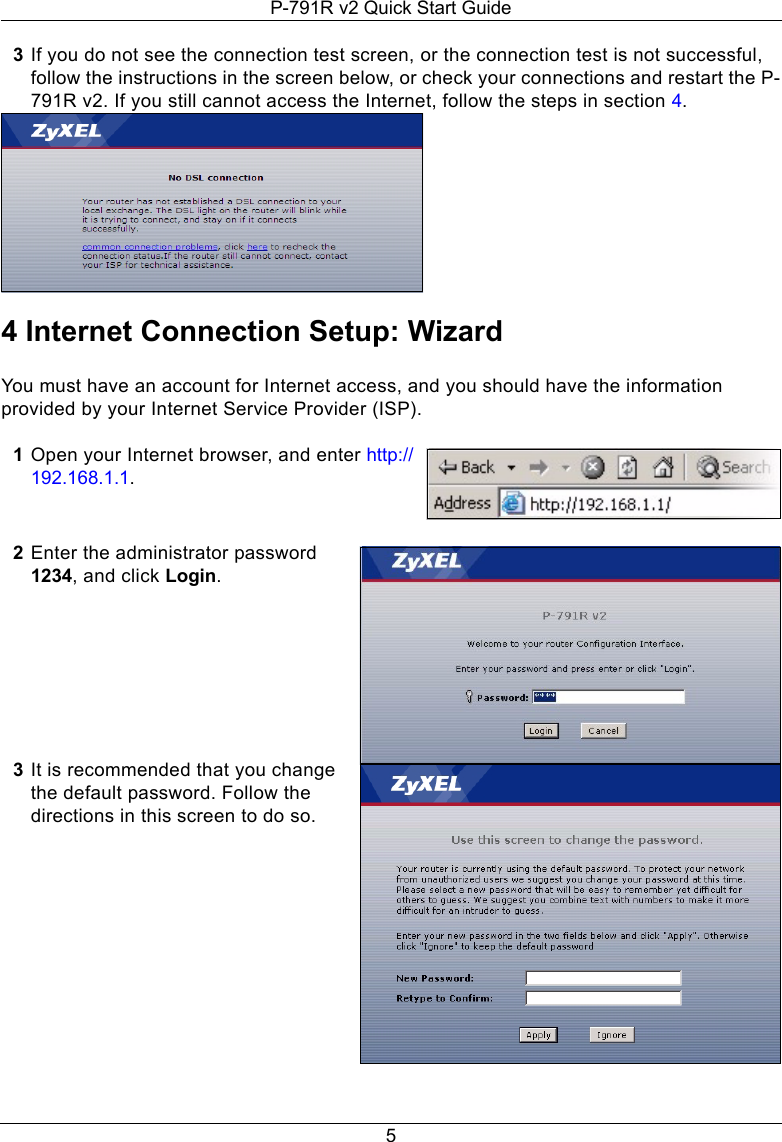 Page 5 of 8 - Zyxel Zyxel-G-Shdsl-Bis-Router-P-791R-V2-Users-Manual- P-791R-v2_QSG_v3-40_Ed1_2007-4  Zyxel-g-shdsl-bis-router-p-791r-v2-users-manual