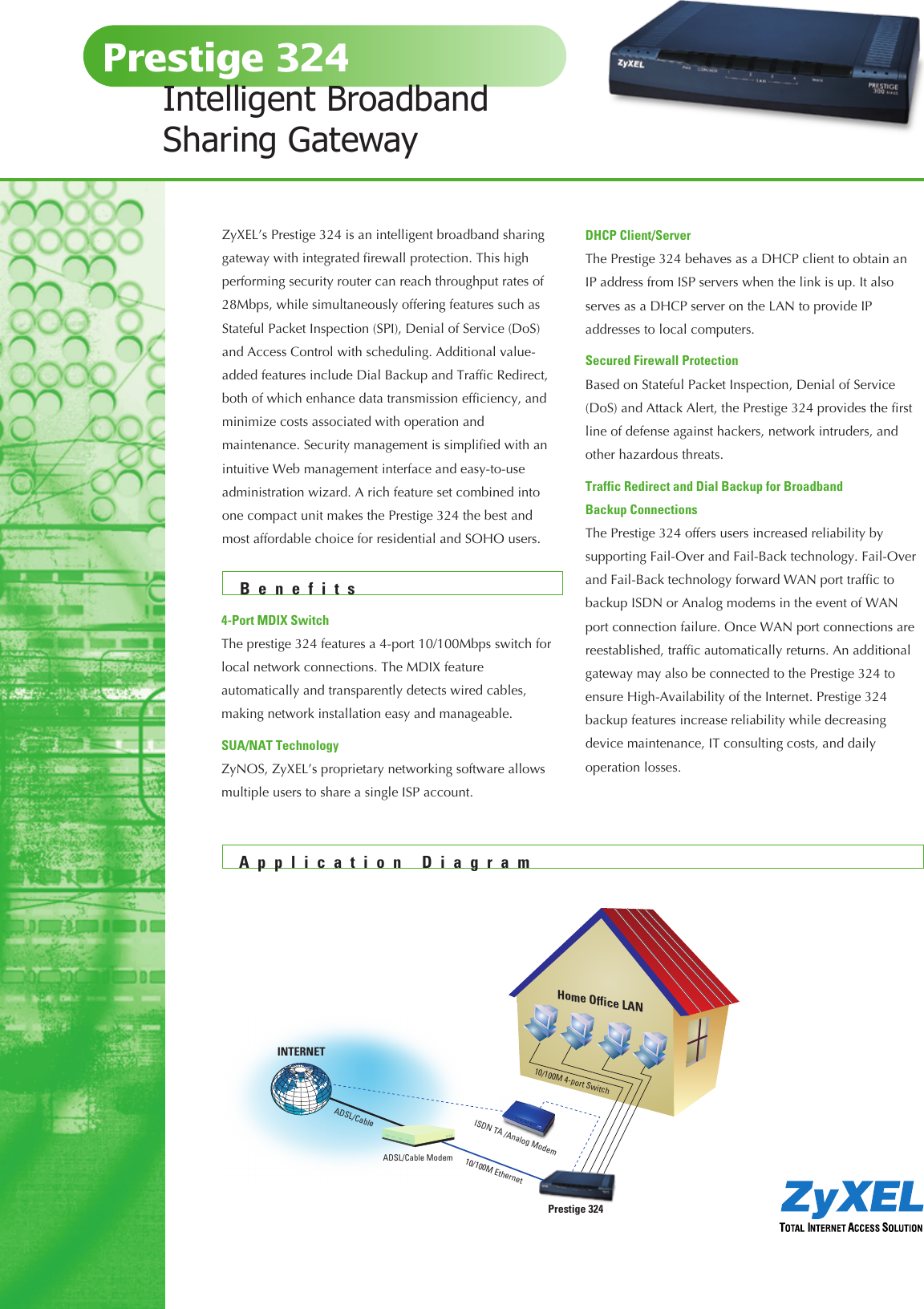 Page 1 of 2 - Zyxel Zyxel-Prestige-324-Users-Manual- P324-1  Zyxel-prestige-324-users-manual