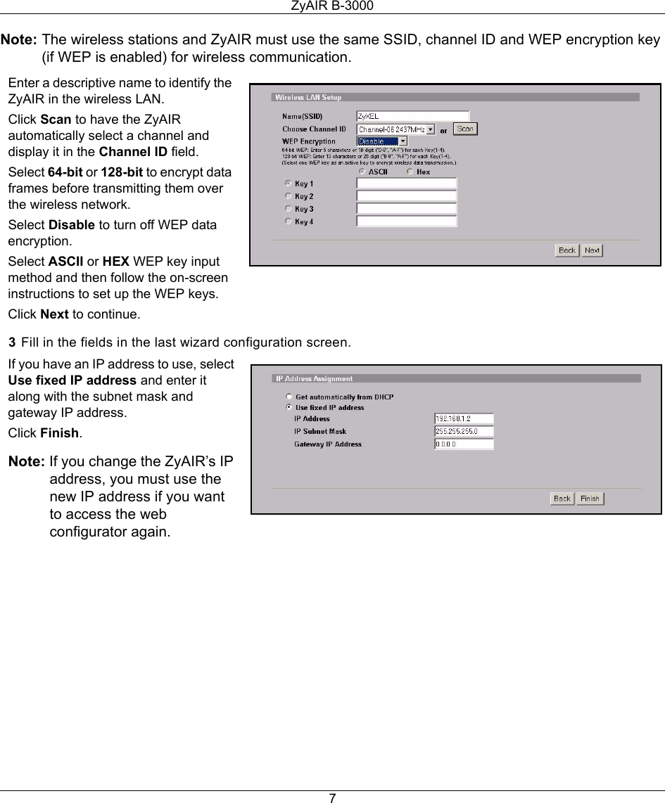 Page 7 of 11 - Zyxel Zyxel-Zyair-B-3000-Users-Manual- B-3000_QSG  Zyxel-zyair-b-3000-users-manual