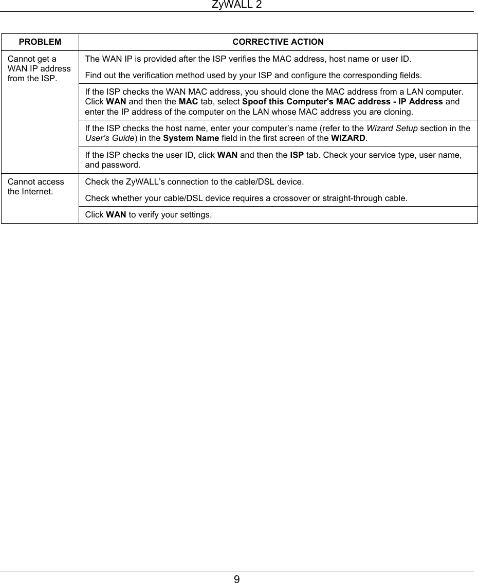 Page 10 of 10 - Zyxel Zyxel-Zyxel-Zywall-2-Users-Manual- This Is The Pag  For Word To FrameMaker Conversion Zyxel-zyxel-zywall-2-users-manual