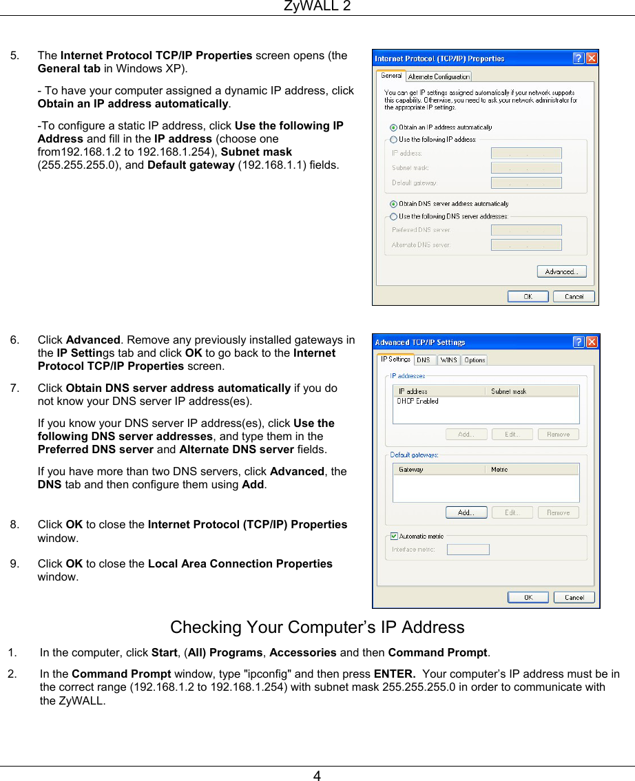 Page 5 of 10 - Zyxel Zyxel-Zyxel-Zywall-2-Users-Manual- This Is The Pag  For Word To FrameMaker Conversion Zyxel-zyxel-zywall-2-users-manual