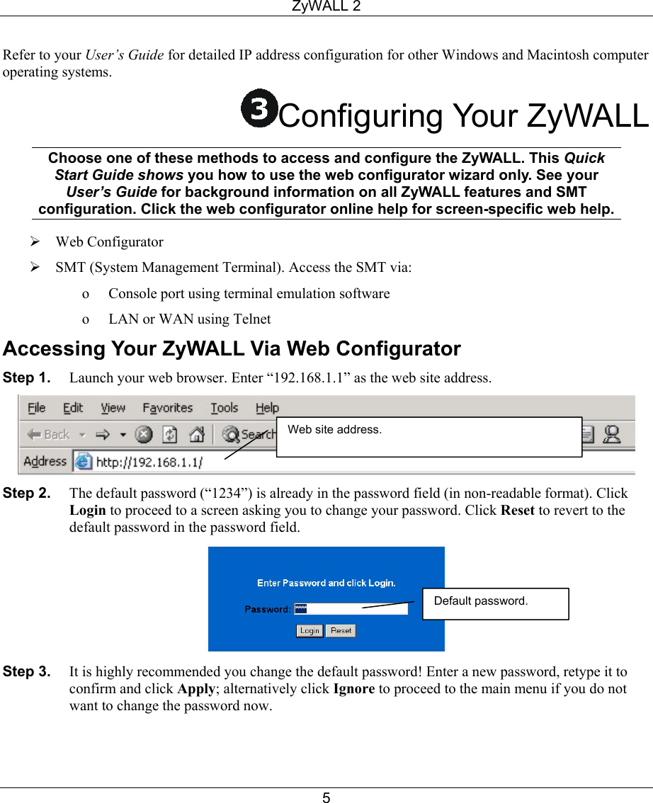 Page 6 of 10 - Zyxel Zyxel-Zyxel-Zywall-2-Users-Manual- This Is The Pag  For Word To FrameMaker Conversion Zyxel-zyxel-zywall-2-users-manual