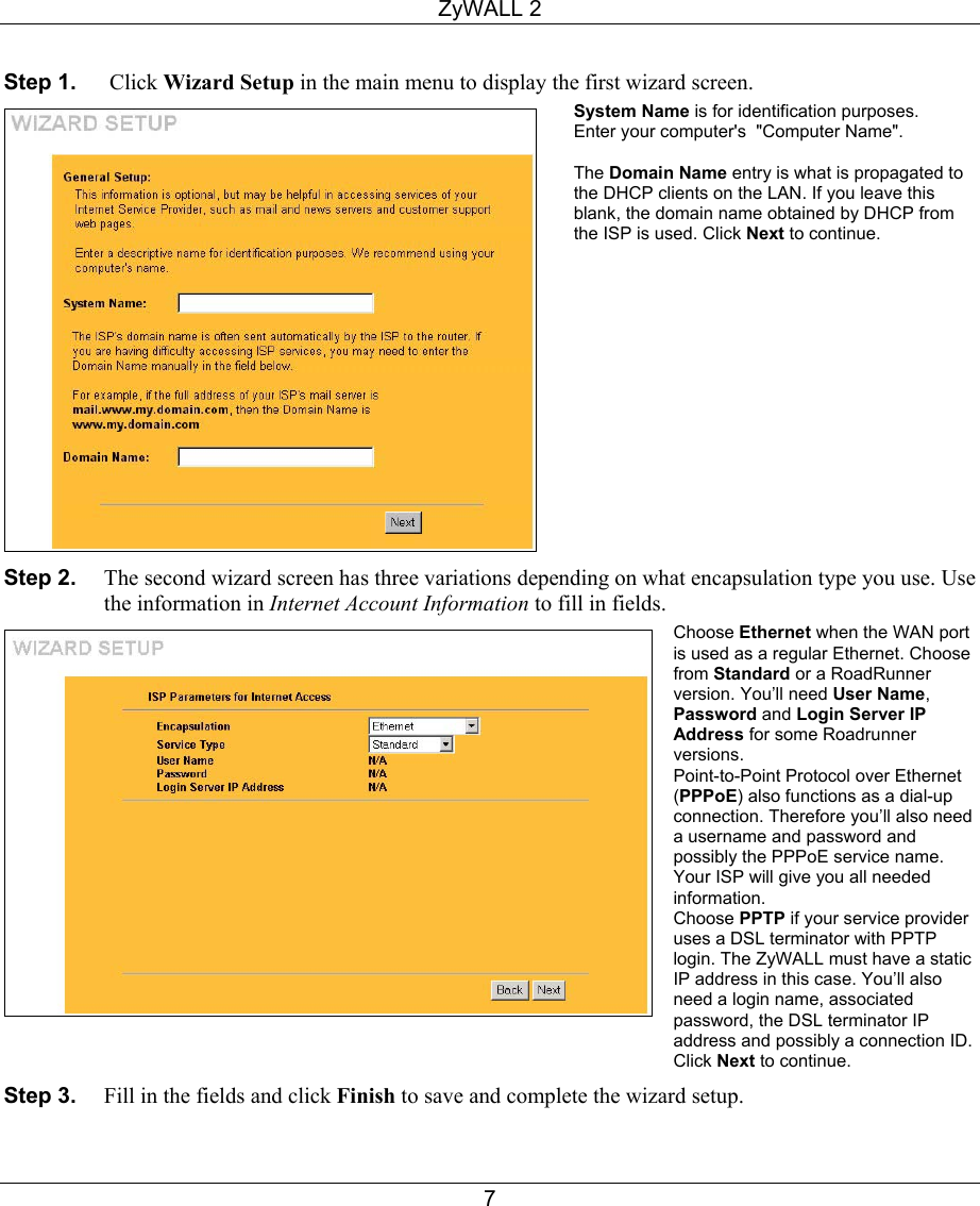 Page 8 of 10 - Zyxel Zyxel-Zyxel-Zywall-2-Users-Manual- This Is The Pag  For Word To FrameMaker Conversion Zyxel-zyxel-zywall-2-users-manual