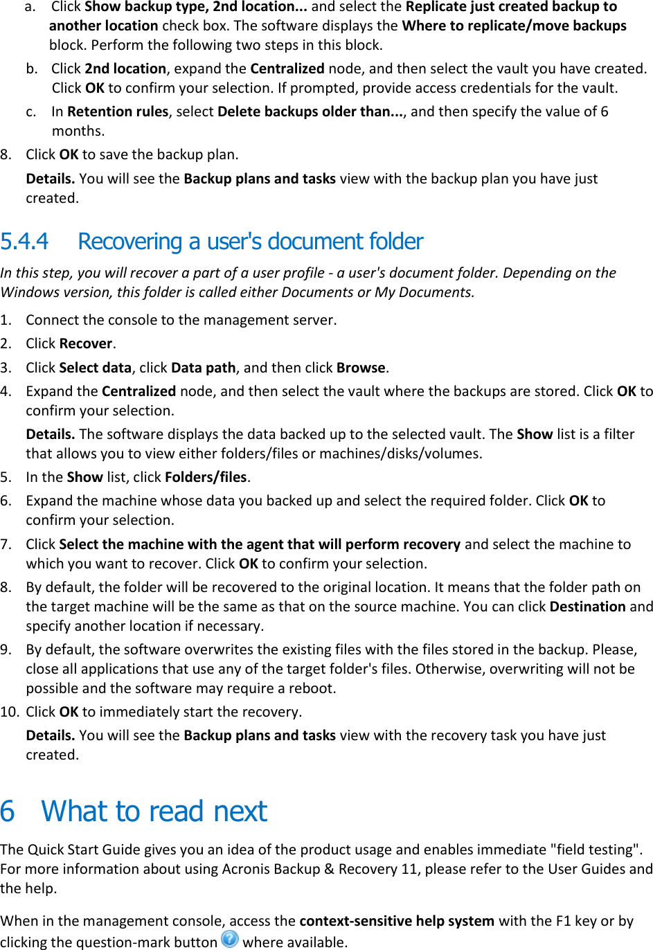 Page 10 of 10 - Acronis Backup & Recovery 11 Advanced Editions Server - 11.0 Quick Start Guide ABR11AS Qsg En-US