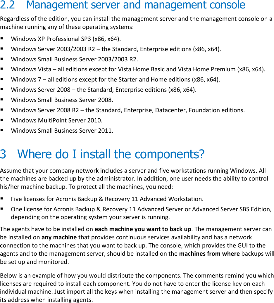 Page 4 of 10 - Acronis Backup & Recovery 11 Advanced Editions Server - 11.0 Quick Start Guide ABR11AS Qsg En-US