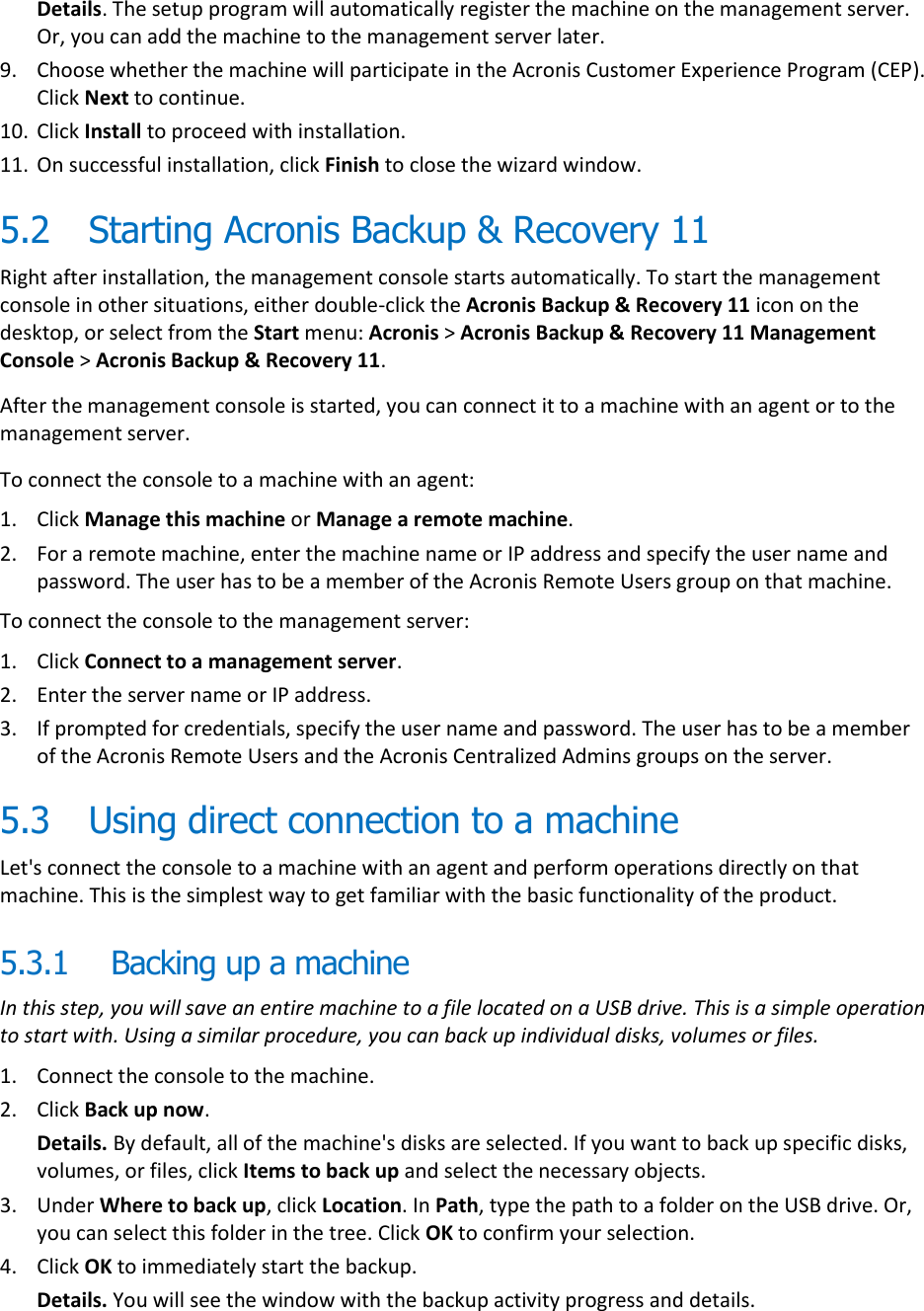 Page 7 of 10 - Acronis Backup & Recovery 11 Advanced Editions Server - 11.0 Quick Start Guide ABR11AS Qsg En-US