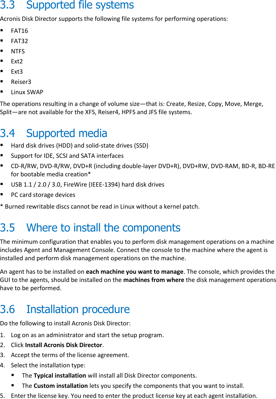 Page 6 of 9 - Acronis Acronis® Disk Director® 11 Qiuck Start Guide Director Advanced Server - 11.0 Quick ADD11AS Qsg En-US