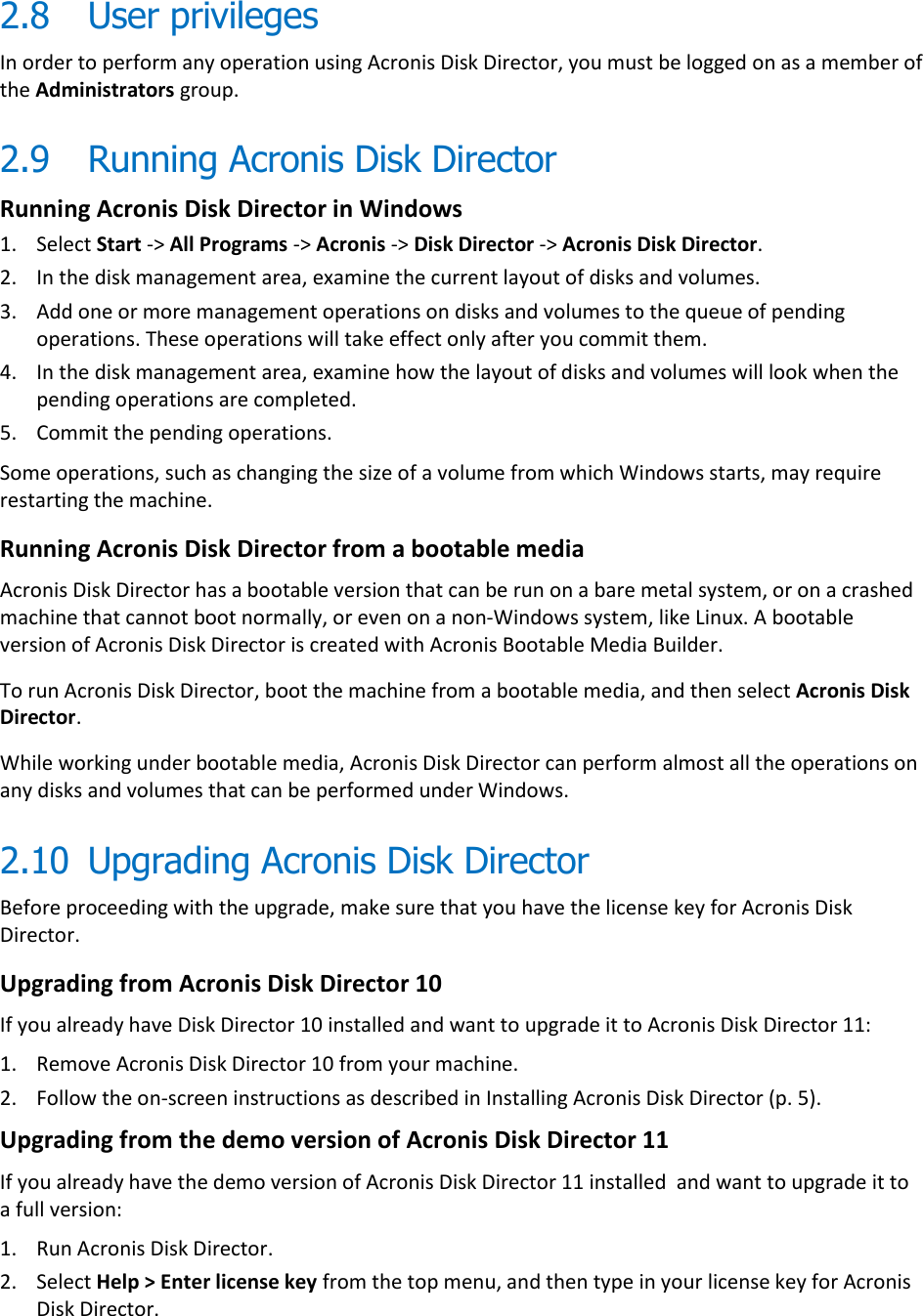 Page 7 of 8 - Acronis Acronis® Disk Director® 11 Home Quick Start Guide Director - 11.0 ADD11H Qsg En-US